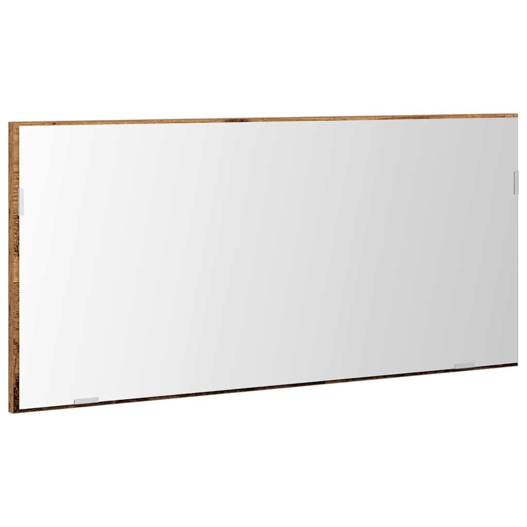 Spiegel mit Spiegel Altholz 80 x 37 cm Glas und engineered Holz