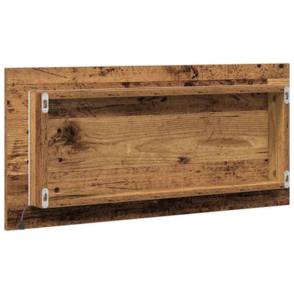 Spiegel mit Spiegel Altholz 80 x 37 cm Glas und engineered Holz