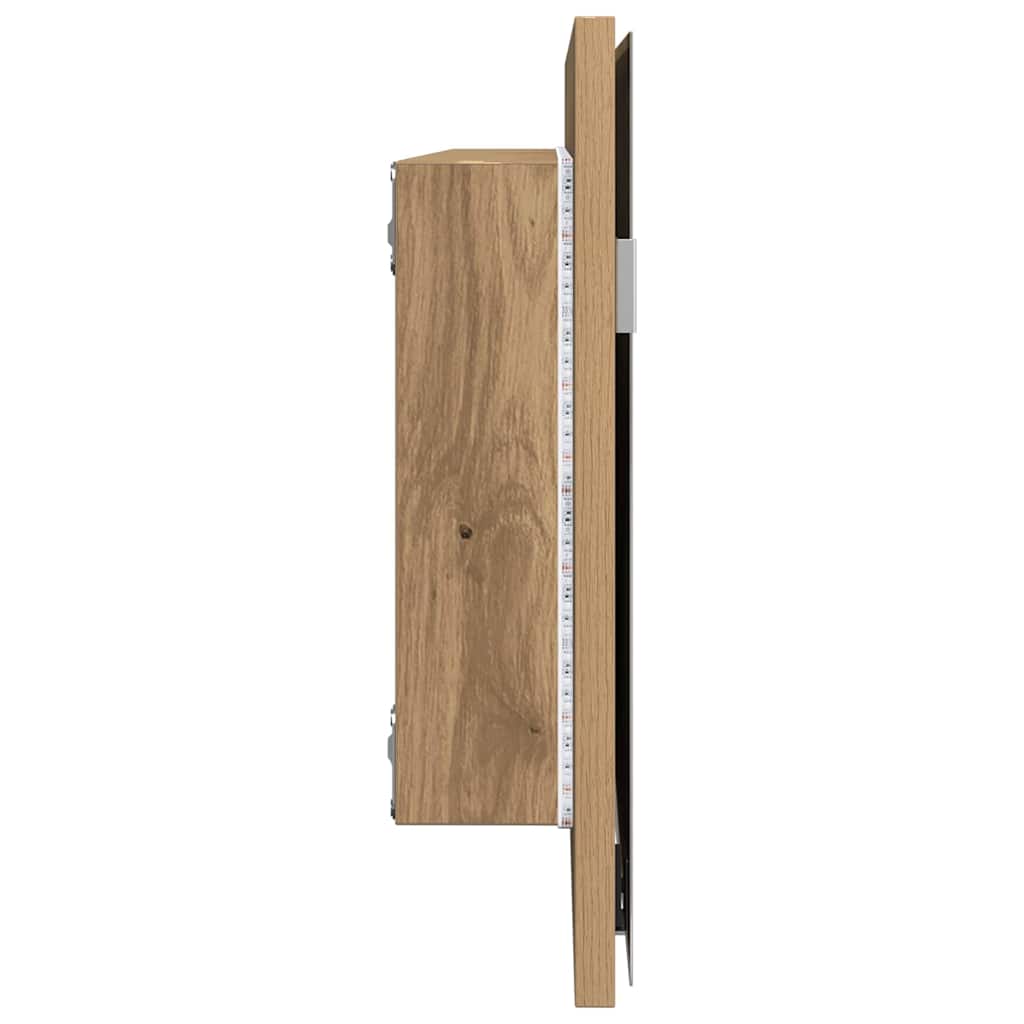 Badezimmer Spiegel Eiche handwerklich 80 x 8,5 x 37 cm