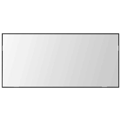 Spiegel mit LED-Lichtleisten Schwarz Eichen-Optik 80 x 37 cm