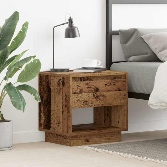 Nachttisch mit Schubladen Altholz 45 x 34 x 44 cm Holzwerkstoff