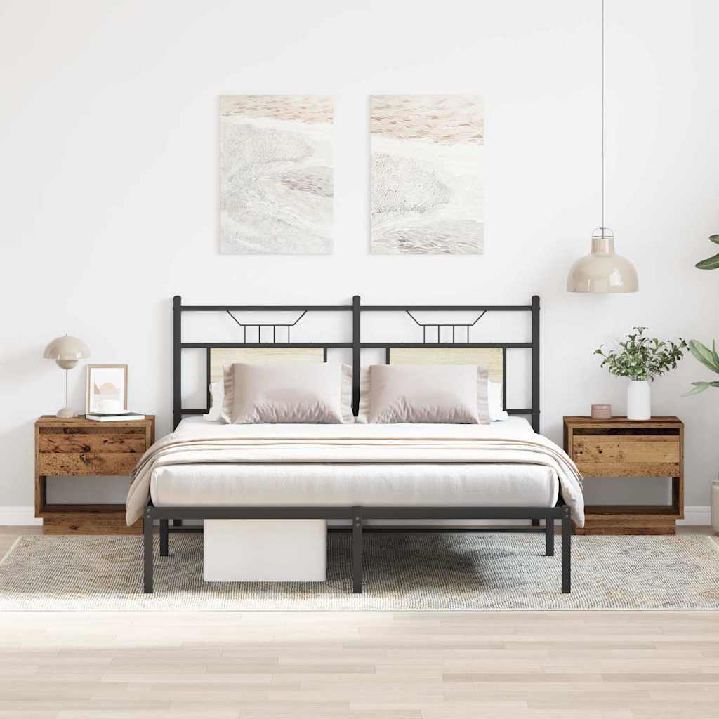 Nachttisch 2 pcs Altholz 45 x 34 x 44 cm Holzwerkstoff
