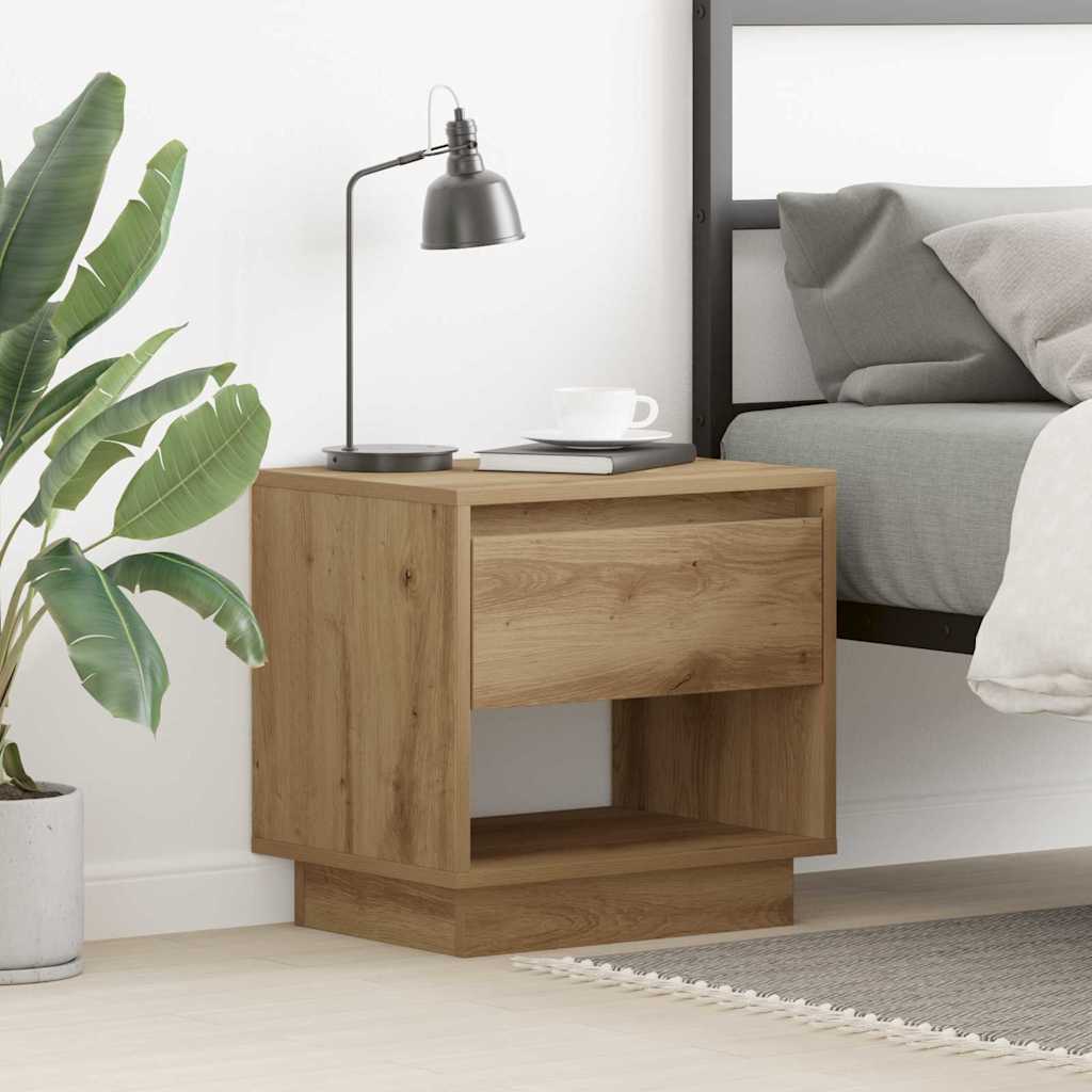 Nachttisch Eiche handwerklich 45 x 34 x 44 cm Holzwerkstoff