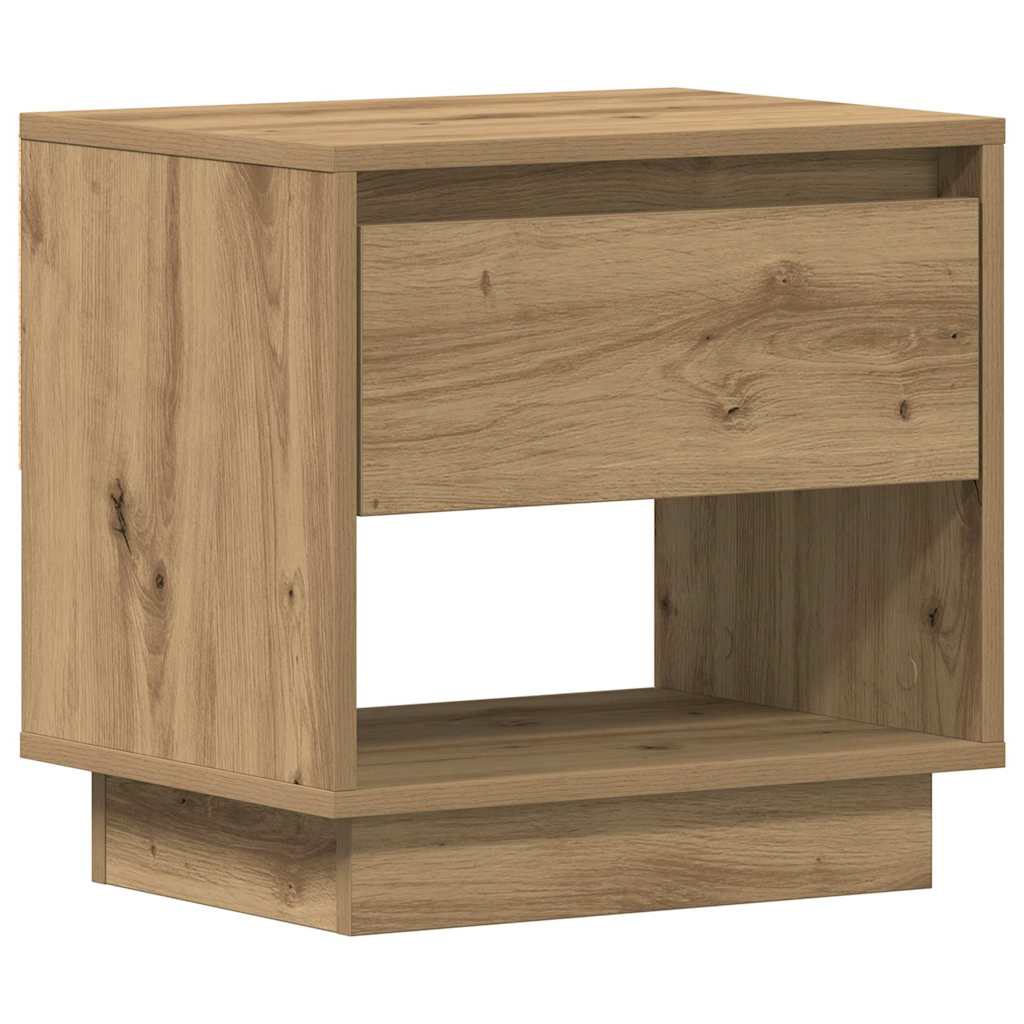 Nachttisch 2 pcs Eiche handwerklich 45 x 34 x 44 cm