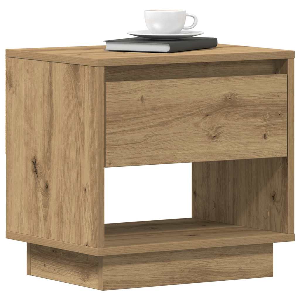 Nachttisch 2 pcs Eiche handwerklich 45 x 34 x 44 cm