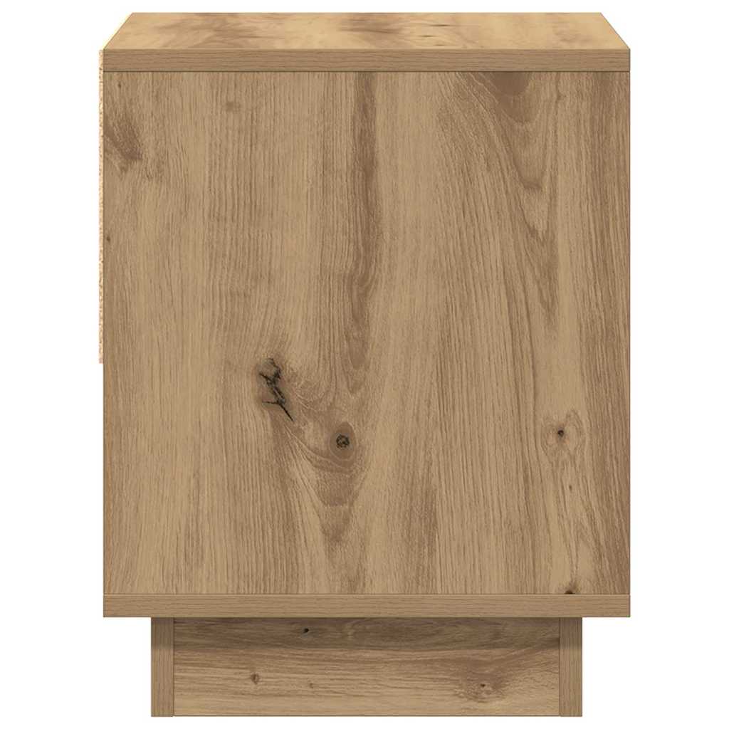 Nachttisch 2 pcs Eiche handwerklich 45 x 34 x 44 cm