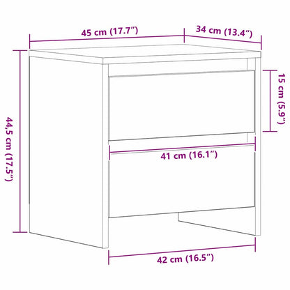 Nachttisch Altholz 45 x 34 x 44.5 cm Holzwerkstoff