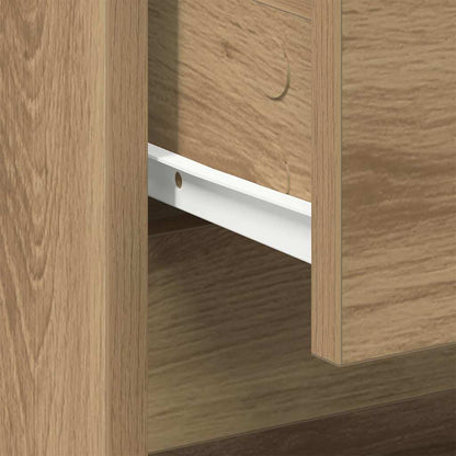 Nachttisch 2 pcs Eiche handwerklich 45 x 34 x 44.5 cm