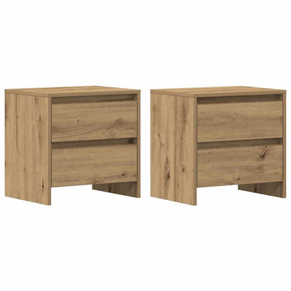 Nachttisch 2 pcs Eiche handwerklich 45 x 34 x 44.5 cm