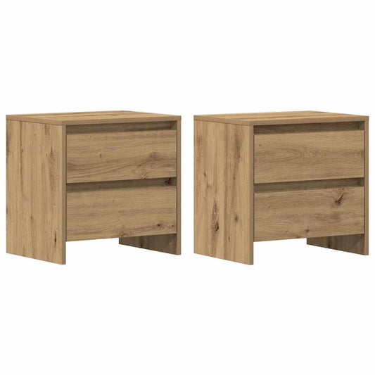 Nachttisch 2 pcs Eiche handwerklich 45 x 34 x 44.5 cm