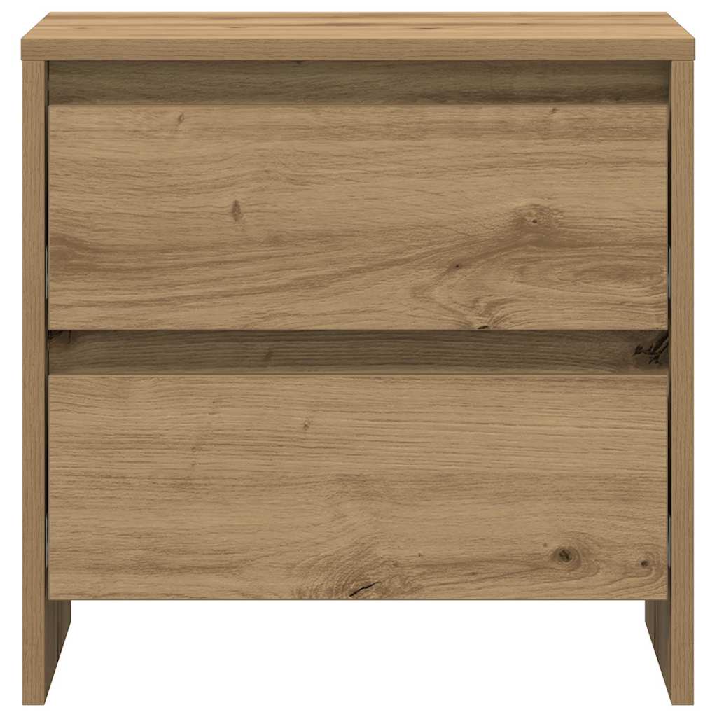 Nachttisch 2 pcs Eiche handwerklich 45 x 34 x 44.5 cm