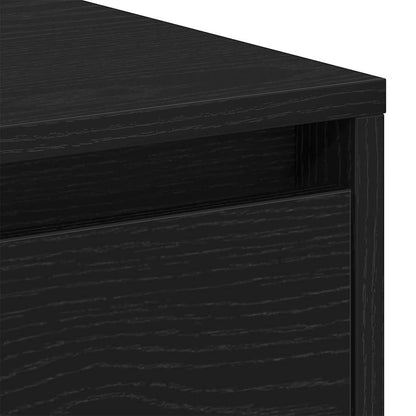 Nachttisch 2 pcs Schwarze Eiche 45 x 34 x 44.5 cm Holzwerkstoff