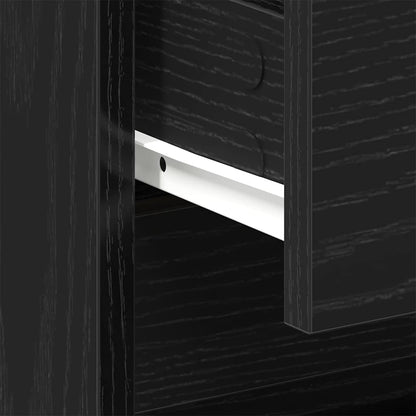Nachttisch 2 pcs Schwarze Eiche 45 x 34 x 44.5 cm Holzwerkstoff