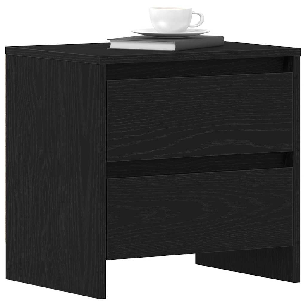 Nachttisch 2 pcs Schwarze Eiche 45 x 34 x 44.5 cm Holzwerkstoff