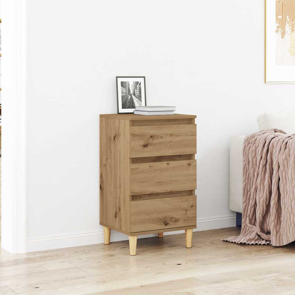 Nachttisch Eiche handwerklich 40 x 35 x 70 cm Holzwerkstoff