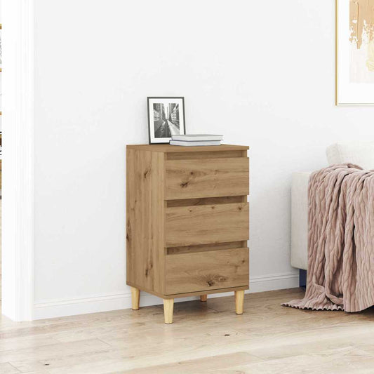 Nachttisch Eiche handwerklich 40 x 35 x 70 cm Holzwerkstoff