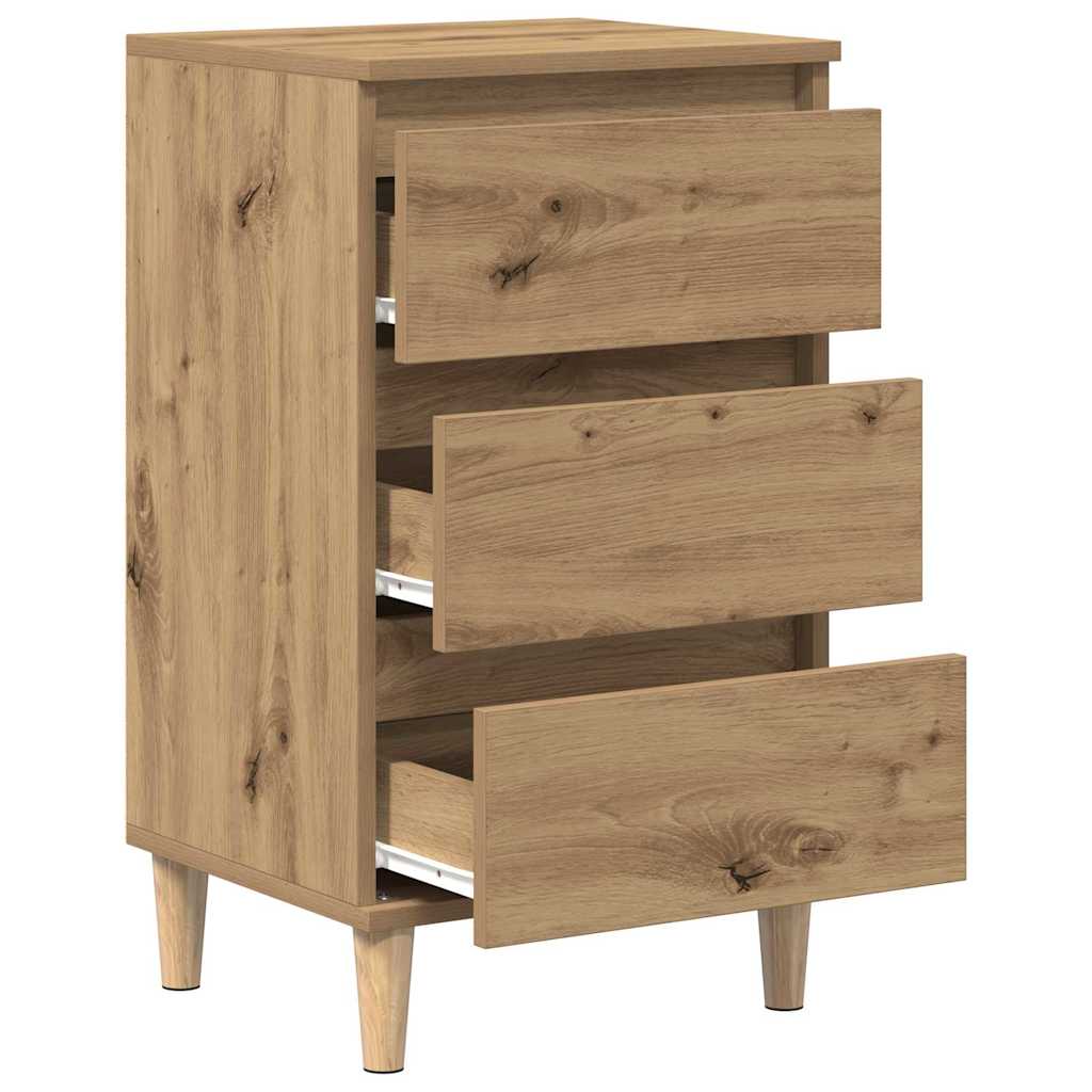 Nachttisch Eiche handwerklich 40 x 35 x 70 cm Holzwerkstoff