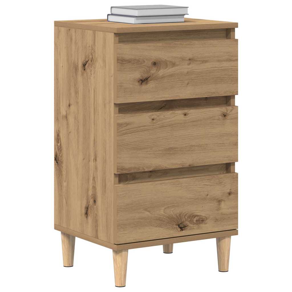 Nachttisch Eiche handwerklich 40 x 35 x 70 cm Holzwerkstoff