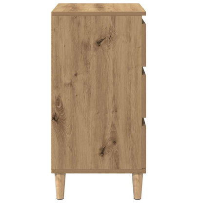 Nachttisch Eiche handwerklich 40 x 35 x 70 cm Holzwerkstoff