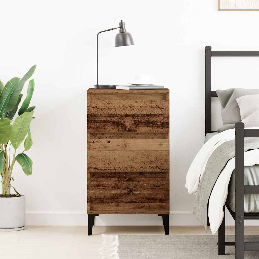 Nachttisch mit Schubladen Altholz 40 x 35 x 70 cm Holzwerkstoff