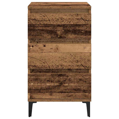 Nachttisch mit Schubladen Altholz 40 x 35 x 70 cm Holzwerkstoff