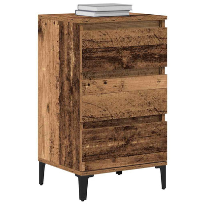 Nachttisch mit Schubladen Altholz 40 x 35 x 70 cm Holzwerkstoff