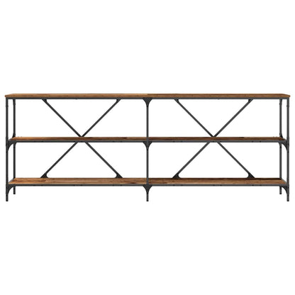Konsolentisch Altholz 200 x 30 x 75 cm Schichtholz und Metall