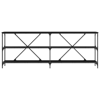 Konsolentisch mit Regal Schwarze Eiche 200 x 30 x 75 cm