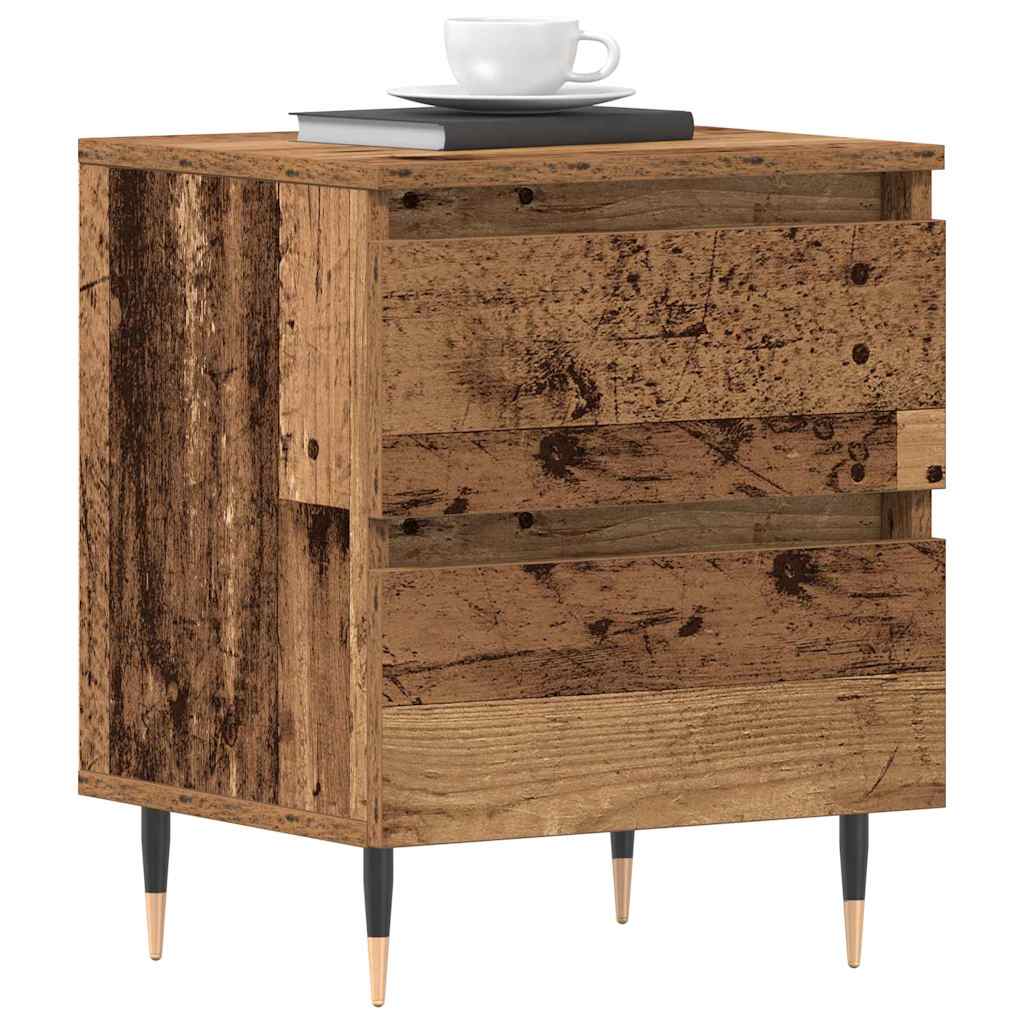 Nachttisch 2 pcs Altholz 40 x 35 x 50 cm Holzwerkstoff