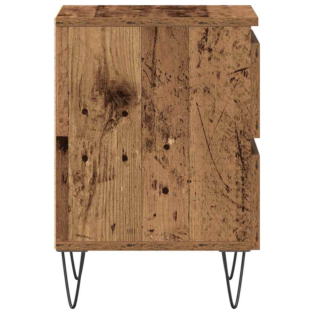 Nachttisch 2 pcs Altholz 40 x 35 x 50 cm Holzwerkstoff