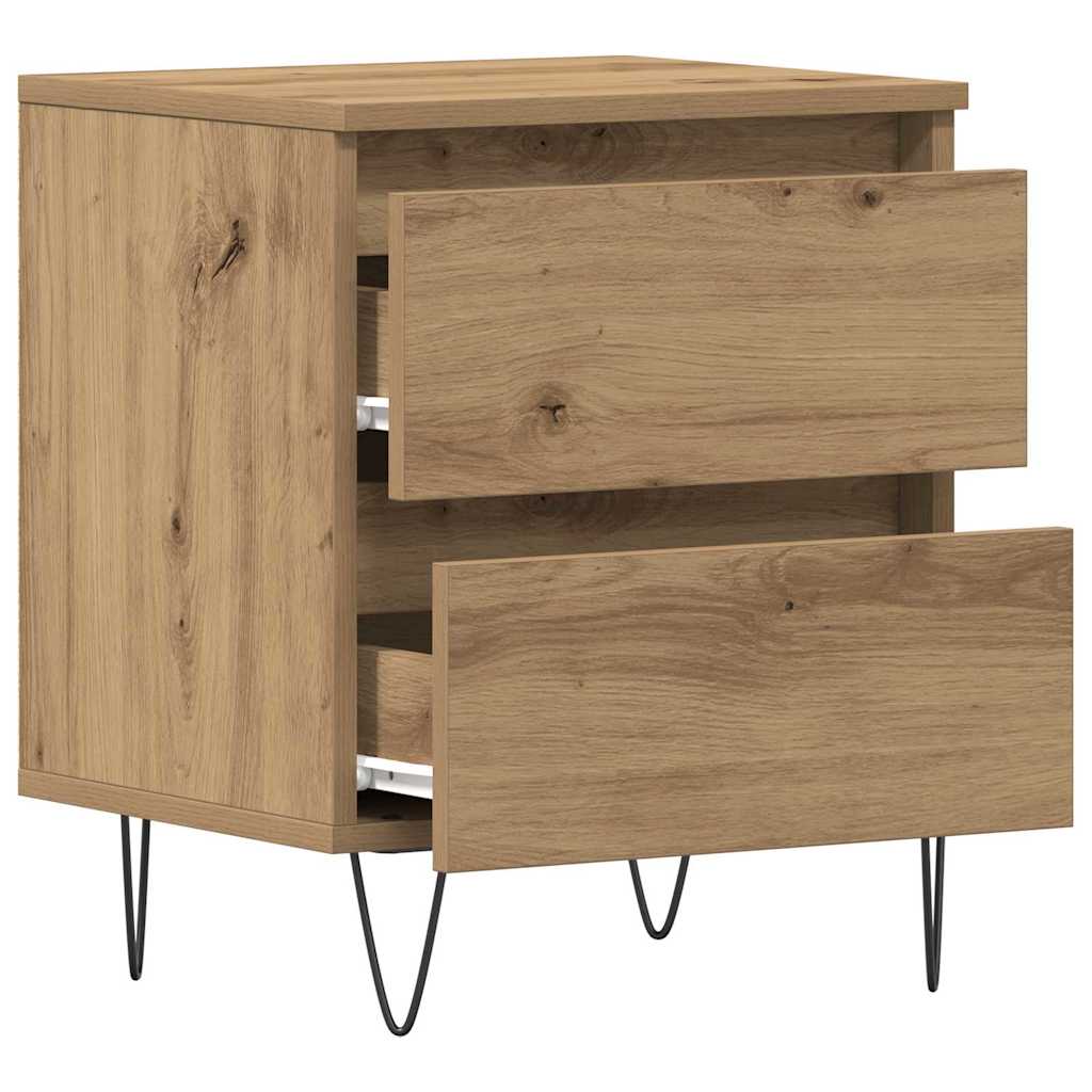 Nachttisch Eiche handwerklich 40 x 35 x 50 cm Holzwerkstoff
