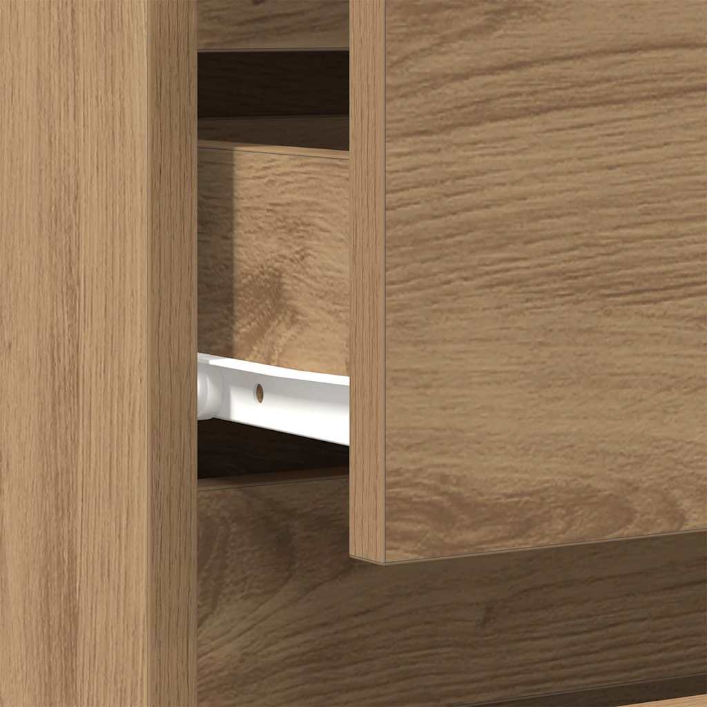 Nachttisch 2 pcs Eiche handwerklich 40 x 35 x 50 cm