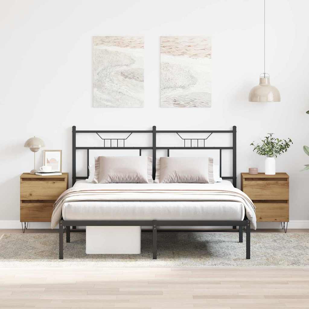 Nachttisch 2 pcs Eiche handwerklich 40 x 35 x 50 cm
