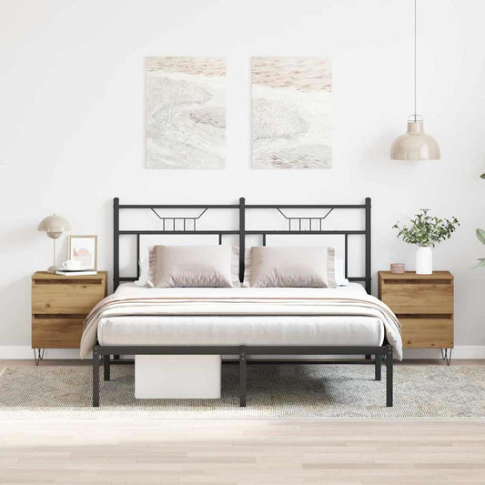 Nachttisch 2 pcs Eiche handwerklich 40 x 35 x 50 cm