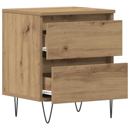 Nachttisch 2 pcs Eiche handwerklich 40 x 35 x 50 cm