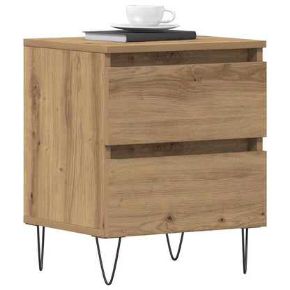 Nachttisch 2 pcs Eiche handwerklich 40 x 35 x 50 cm
