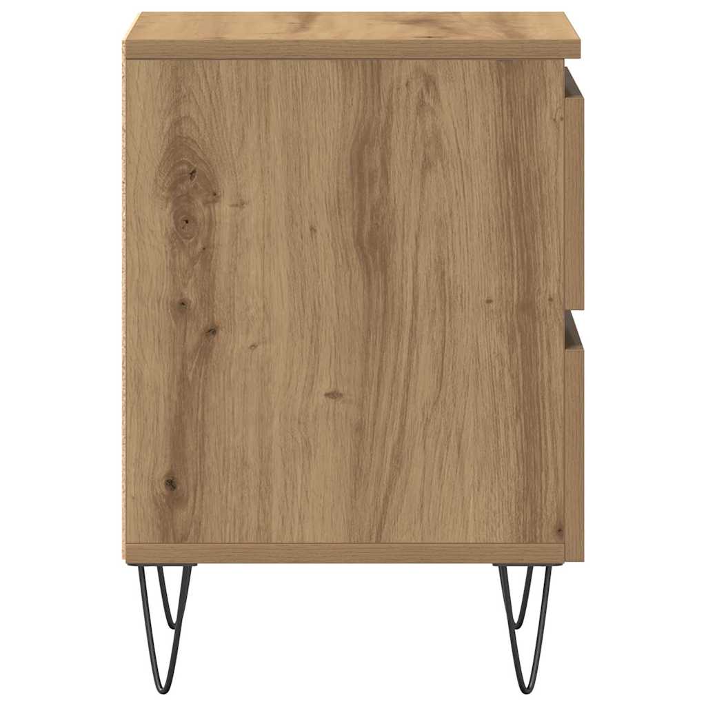 Nachttisch 2 pcs Eiche handwerklich 40 x 35 x 50 cm