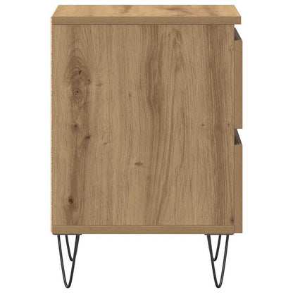 Nachttisch 2 pcs Eiche handwerklich 40 x 35 x 50 cm