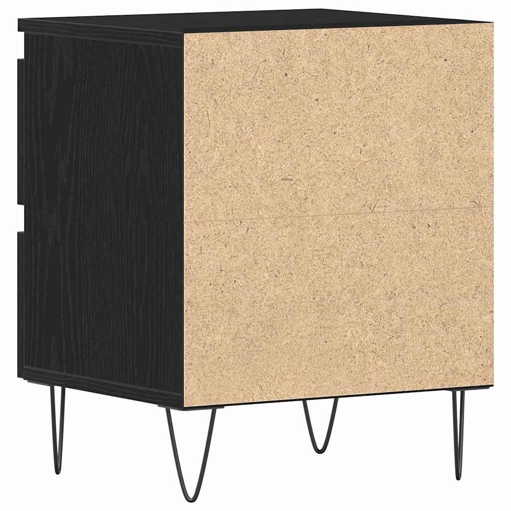 Nachttisch 2 pcs Schwarze Eiche 40 x 35 x 50 cm Holzwerkstoff