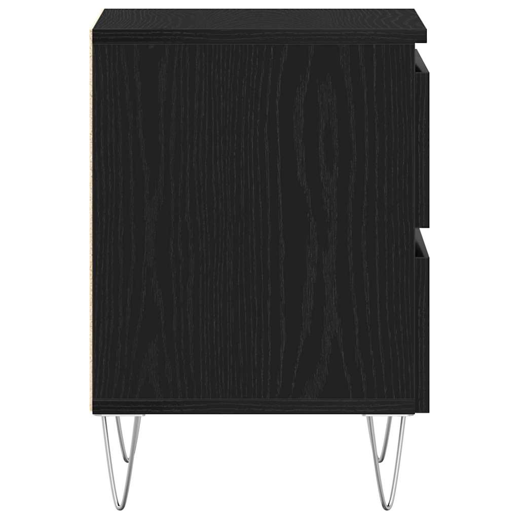 Nachttisch 2 pcs Schwarze Eiche 40 x 35 x 50 cm Holzwerkstoff