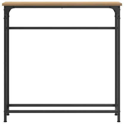 Konsolentisch mit Regal Eiche handwerklich 75 x 19,5 x 75 cm
