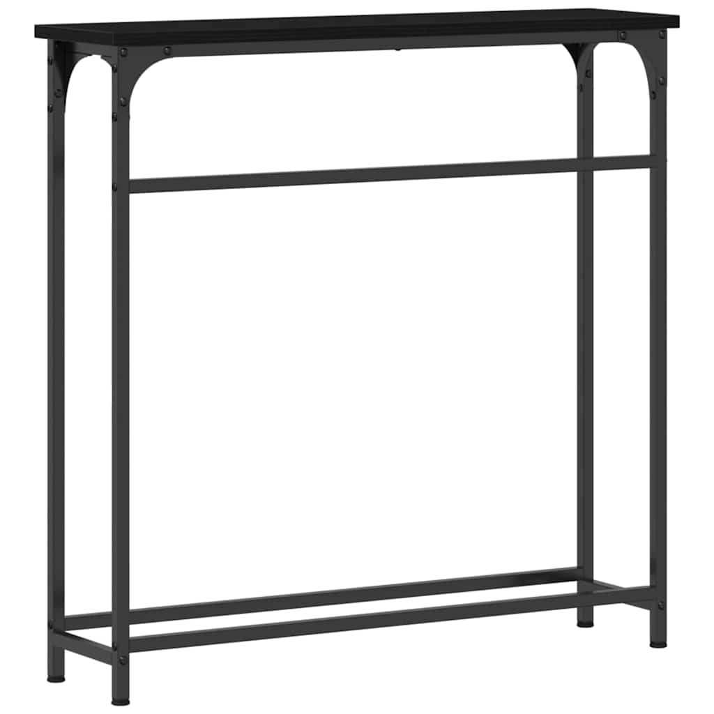 Konsolentisch mit Regal Schwarze Eiche 75 x 19,5 x 75 cm