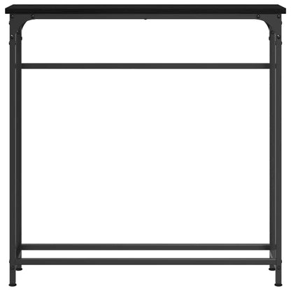 Konsolentisch mit Regal Schwarze Eiche 75 x 19,5 x 75 cm