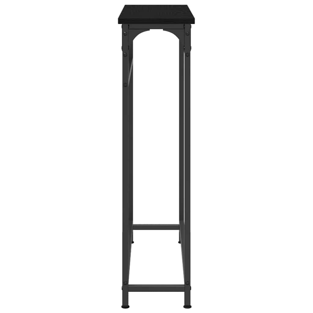 Konsolentisch mit Regal Schwarze Eiche 75 x 19,5 x 75 cm