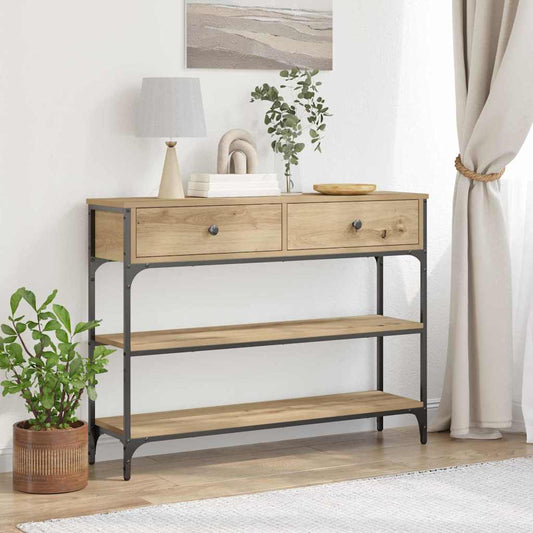 Konsolentisch mit Schubladen Artisan-Eiche 100 x 25 x 75 cm