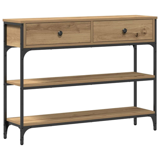 Konsolentisch mit Schubladen Artisan-Eiche 100 x 25 x 75 cm