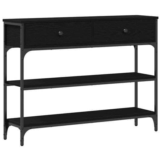 Konsolentisch mit Schubladen Schwarze Eiche 100 x 25 x 75 cm