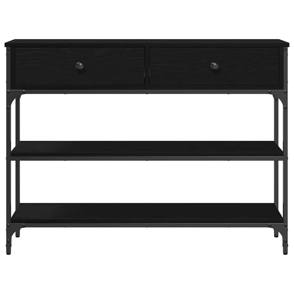 Konsolentisch mit Schubladen Schwarze Eiche 100 x 25 x 75 cm