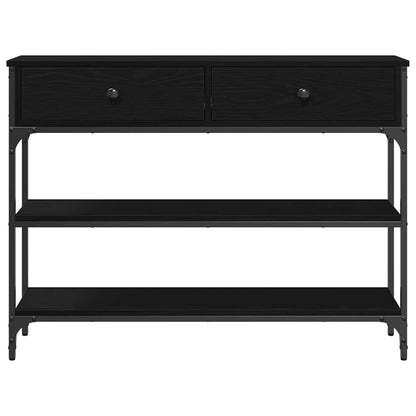 Konsolentisch mit Schubladen Schwarze Eiche 100 x 25 x 75 cm