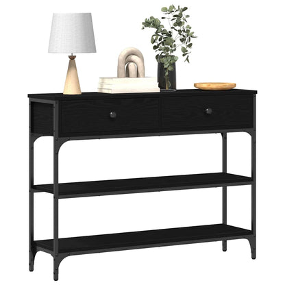 Konsolentisch mit Schubladen Schwarze Eiche 100 x 25 x 75 cm